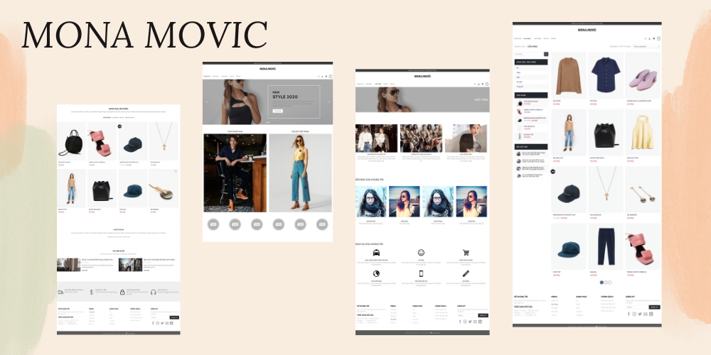 Mona Movic - Mẫu website bán hàng thời trang sang trọng