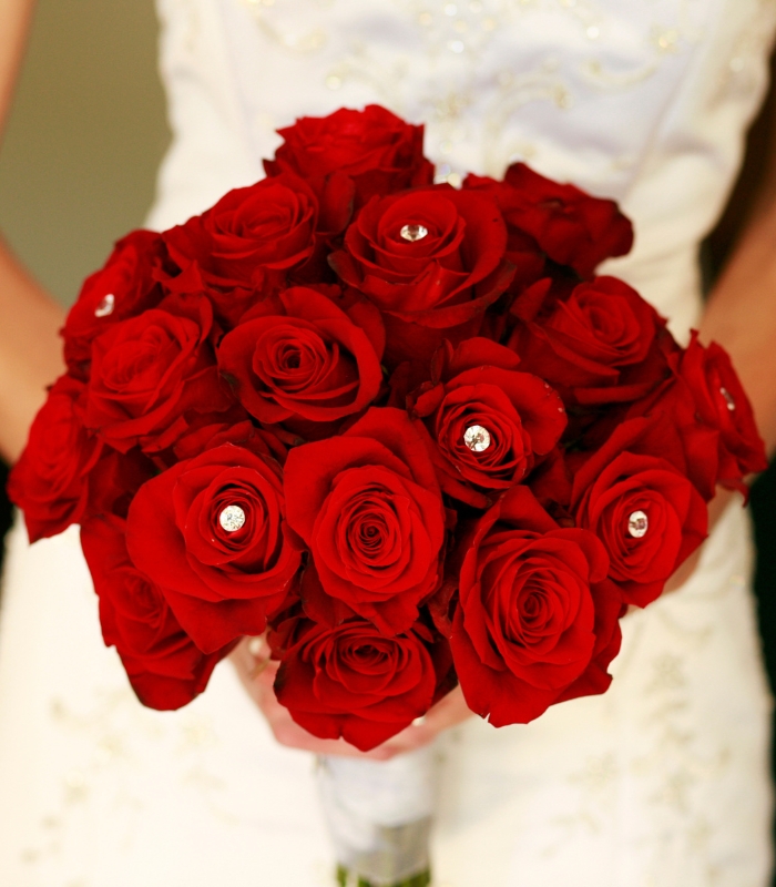 Bó hoa cưới từ hoa hồng