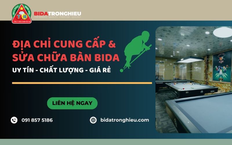 đơn vị cung cấp và sửa bàn bida uy tín bidatronghieu